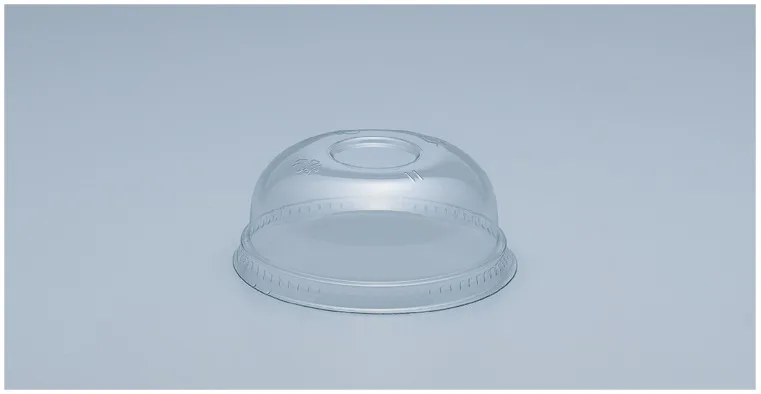 Domdeckel aus PET, glasklar, Ø 78 mm, ohne Loch