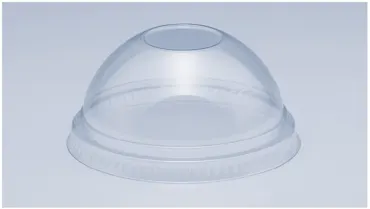 Couvercle dôme en PET, transparent, Ø95mm, sans trou
