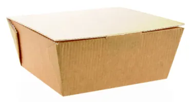 Snack Box en carton, brun, couvercle sans fenêtre, 750ml