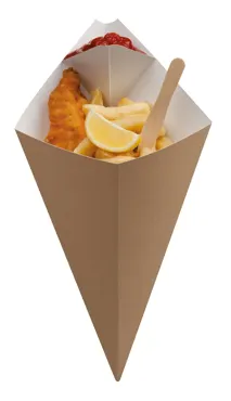 Sachet pour snack en carton, avec coin de trempette
