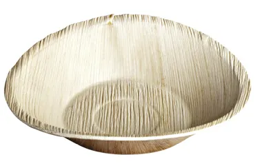 Bol en feuille de palmier, brun, Ø18x3.5cm