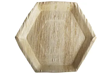 Assiette en feuille de palmier, brun, Ø24x2.5cm