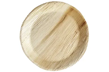 Assiette en feuille de palmier, brun, Ø24cm