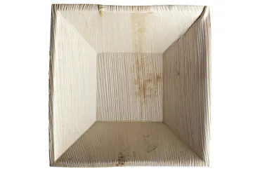 Bol en feuille de palmier, brun, 16x16cm