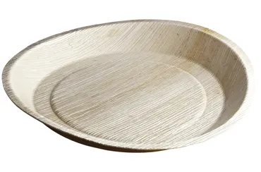 Assiette en feuille de palmier, brun, Ø30cm