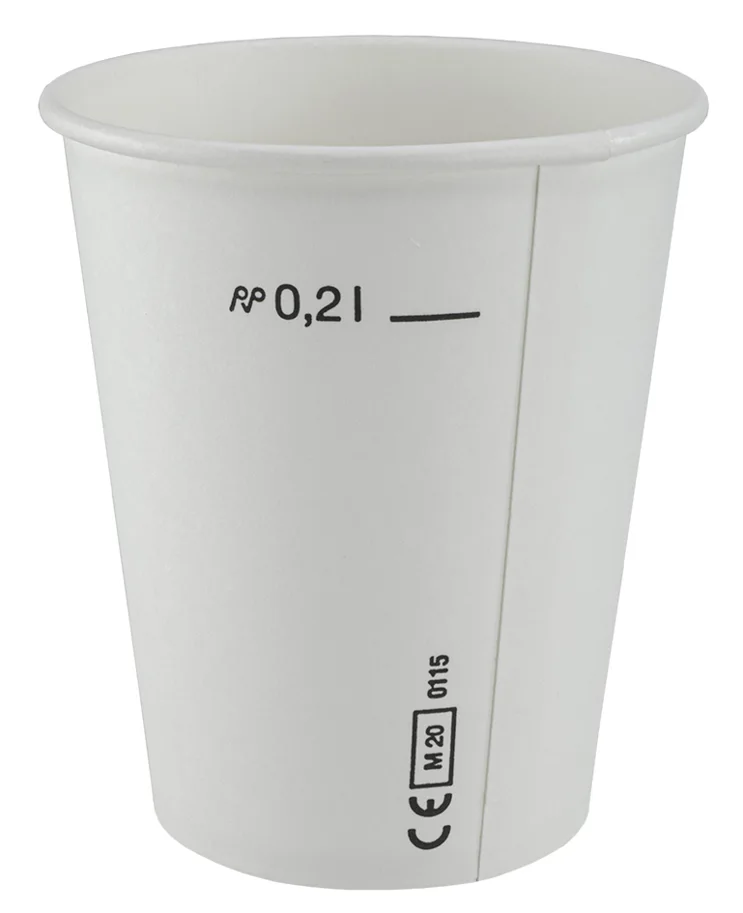 Trinkbecher aus Karton, weiss, 2 dl