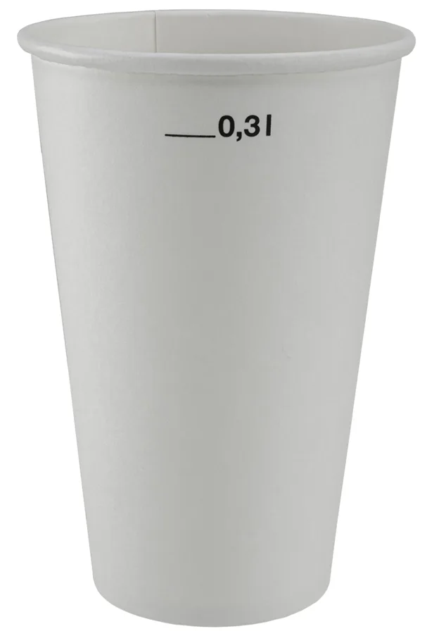 Kaffeebecher aus Karton, weiss, 3 dl