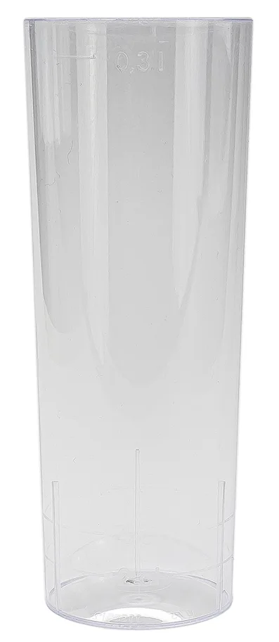 Einweg Longdrinkbecher aus PS, glasklar, 3 dl