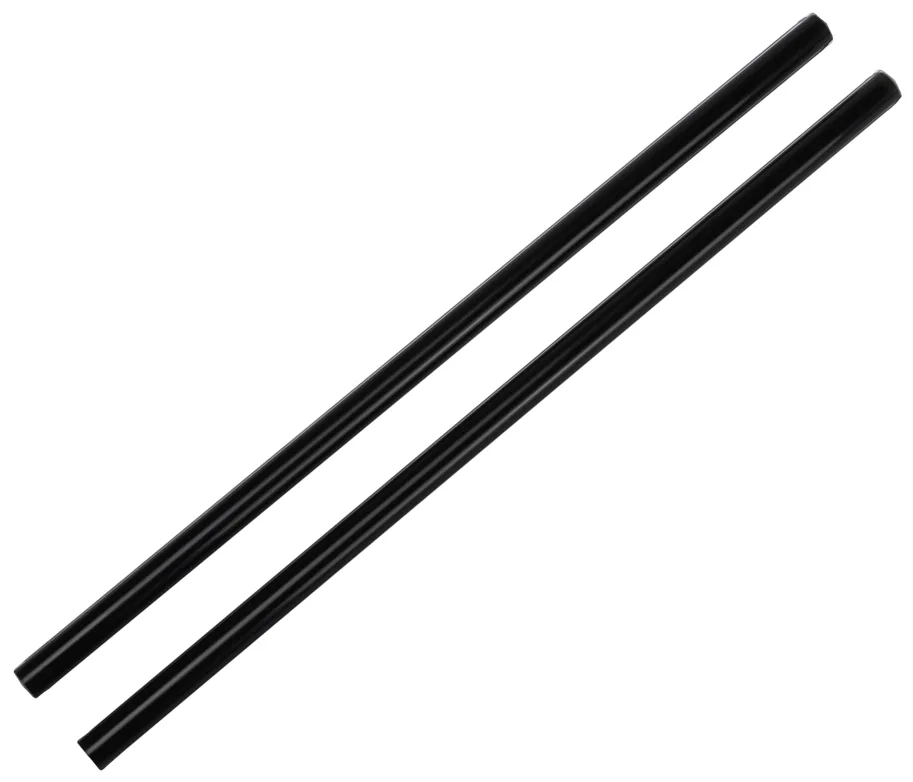 Trinkhalme aus PP,  schwarz, Ø 8 mm, 25 cm lang