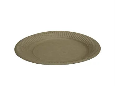 Teller aus Karton, braun, Ø 180 mm