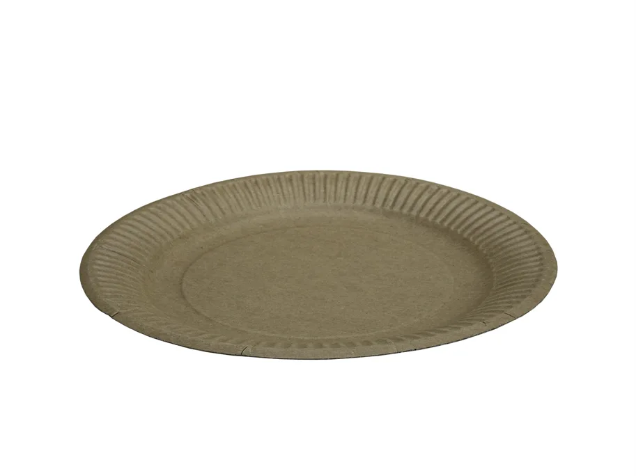 Teller aus Karton, braun, Ø 180 mm