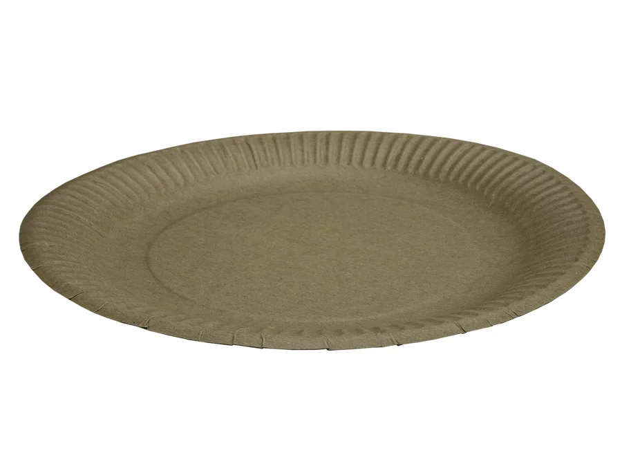 Teller aus Karton, braun, Ø 230 mm