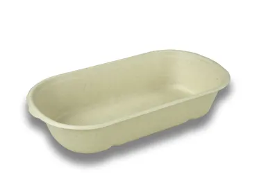 Boîte à menu en bagasse, un compartiment, 23x13x4.5cm