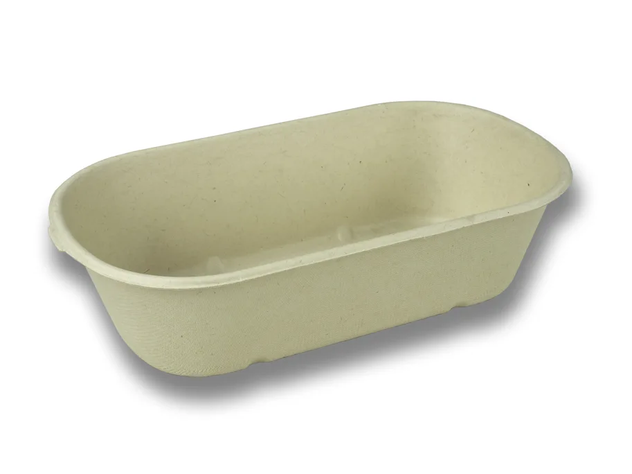 Menü-Box aus Bagasse, 1-teilig, 23 x 13 x 6 cm