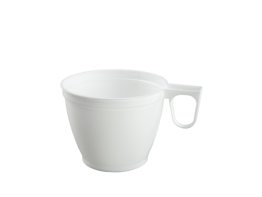 Tasse à café jetable en PS, blanc, 1.6dl