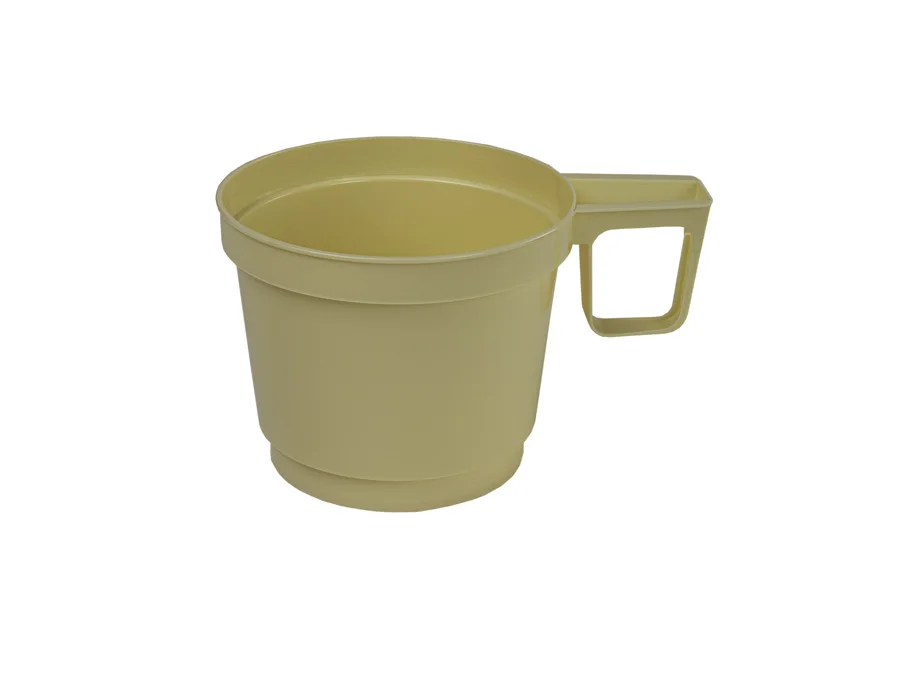 Einweg Espresso-Tasse aus PS,  beige, 0.8 dl
