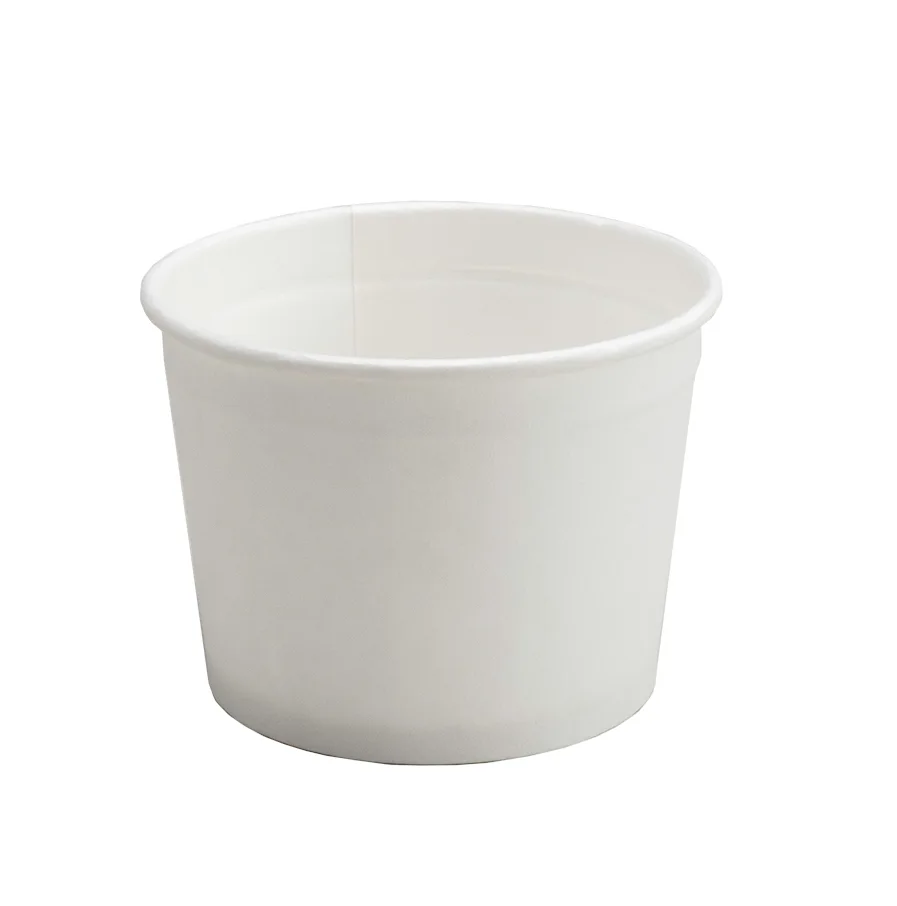 Glacebecher aus Karton,  weiss, 100 g