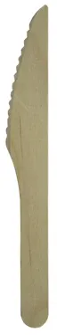 Couteau jetable en bois, brun, 16.5cm