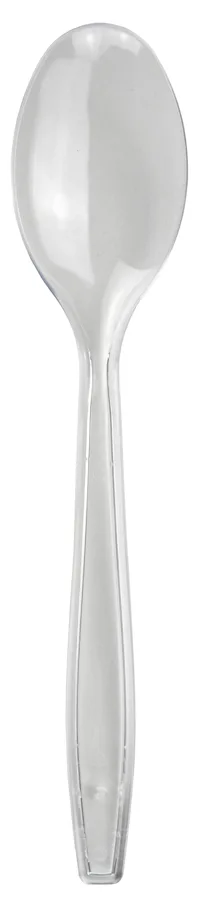 Einweggeschirr Löffel aus PS, glasklar, 17 cm