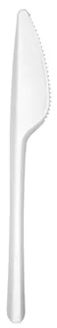 Couteau jetable en PP, blanc, 17cm