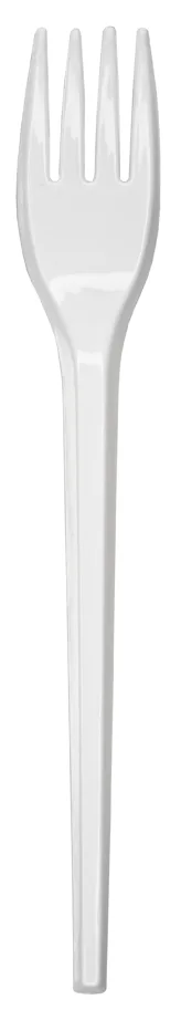 Gabel aus PS, weiss, 17 cm