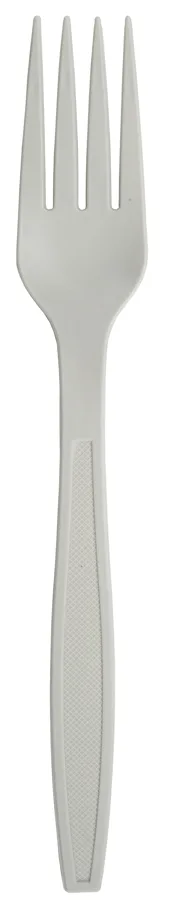 Bio Einweggeschirr Gabel aus Stärke, weiss, 17.8 cm