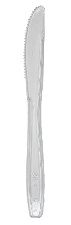 Einweggeschirr Messer aus PS, glasklar, 18 cm