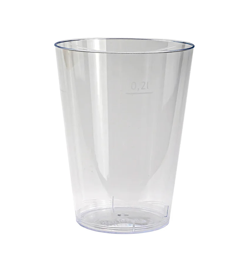 Einweg Trinkbecher aus PS, glasklar, 2 dl, Mono-Cup