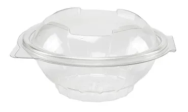Bol à salade avec couvercle rabattable en PET, transparent, 500g