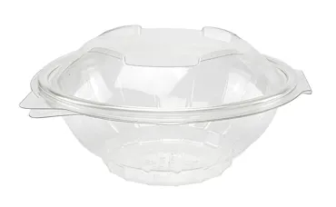 Bol à salade avec couvercle rabattable en PET, transparent, 750g