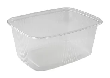Boîte rectangulaire en PP, transparent, 250g