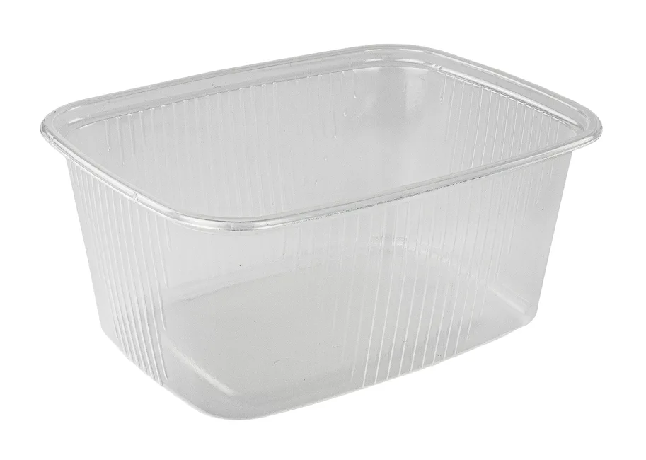 Rechteckdose aus PP,  glasklar, 250 g