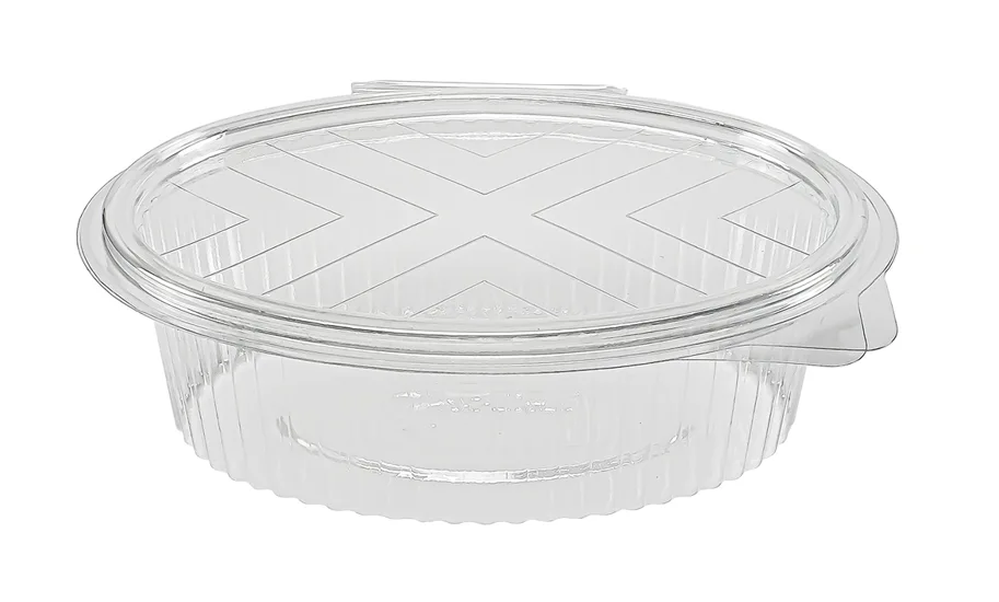 Salatschale aus OPS, glasklar, oval,  500 g