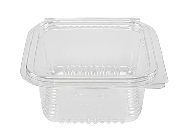 Bol à salade en OPS, transparent, rectangulaire, 500g