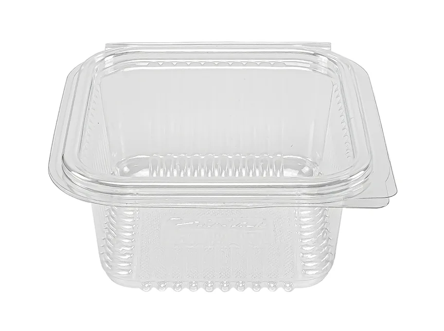 Salatschale aus OPS, glasklar, viereckig, 500 g