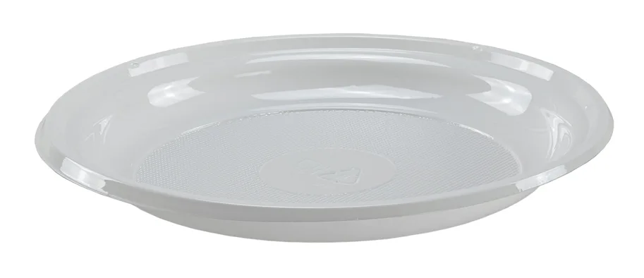 Degustationsteller aus PS,  weiss, 12.5 cm