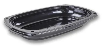 Plateau traiteur en PET, noir, 1000g