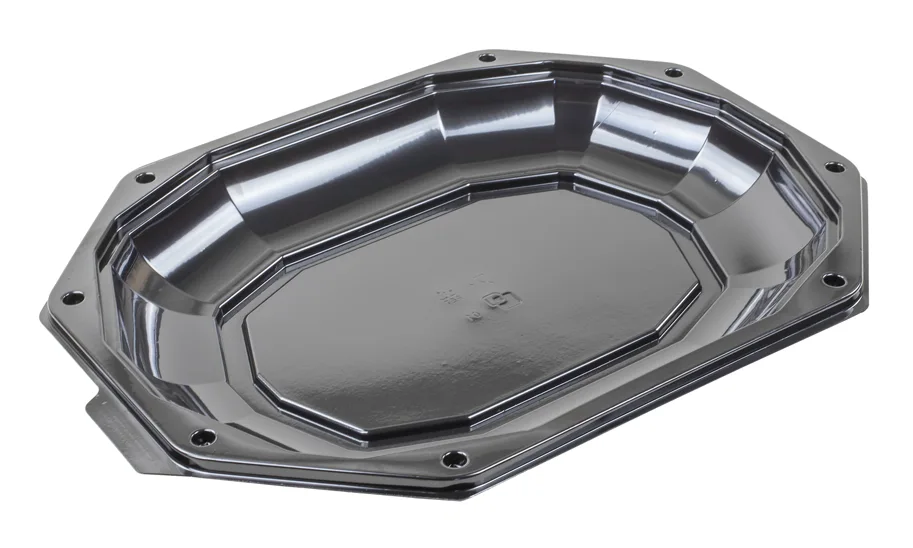 Einweg Traiteurplatte aus PET, schwarz, 1500 g