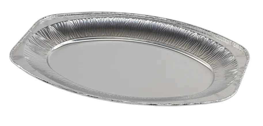 Einweg Alu Platte, silber, 24 x 35 cm