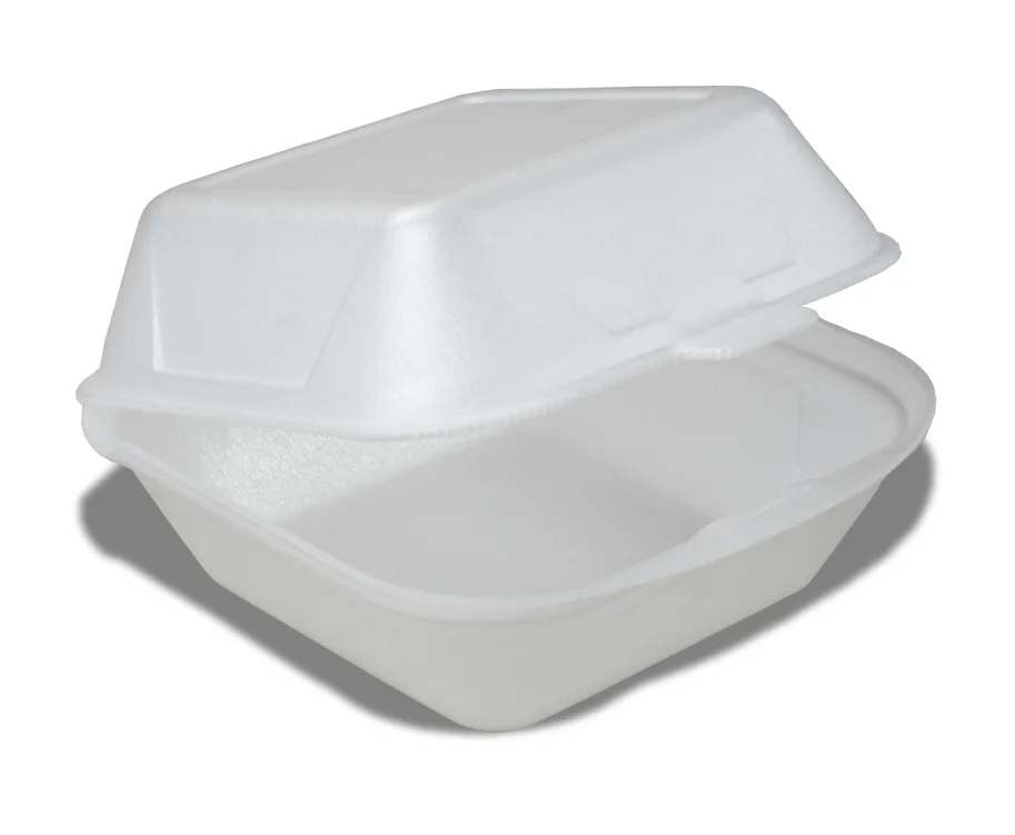 Hamburger-Box aus XPS, weiss, 13 x 13 cm