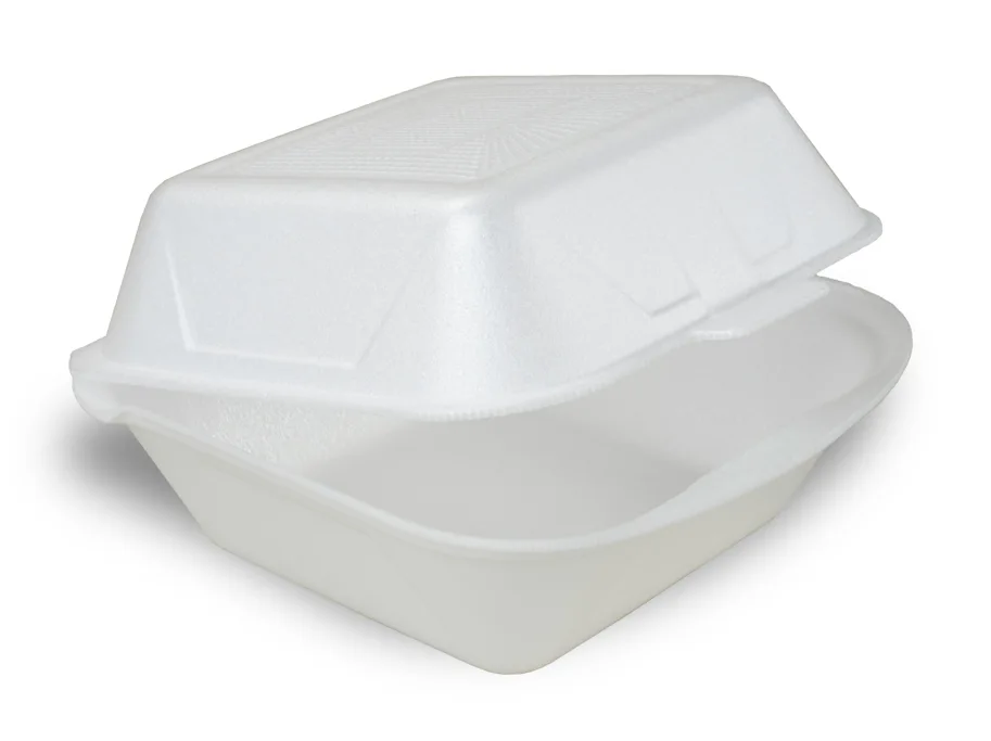Hamburger-Box aus XPS,  weiss, 14.5 x 14.5 cm