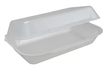 Box à hamburger en XPS, blanc, 24x14cm