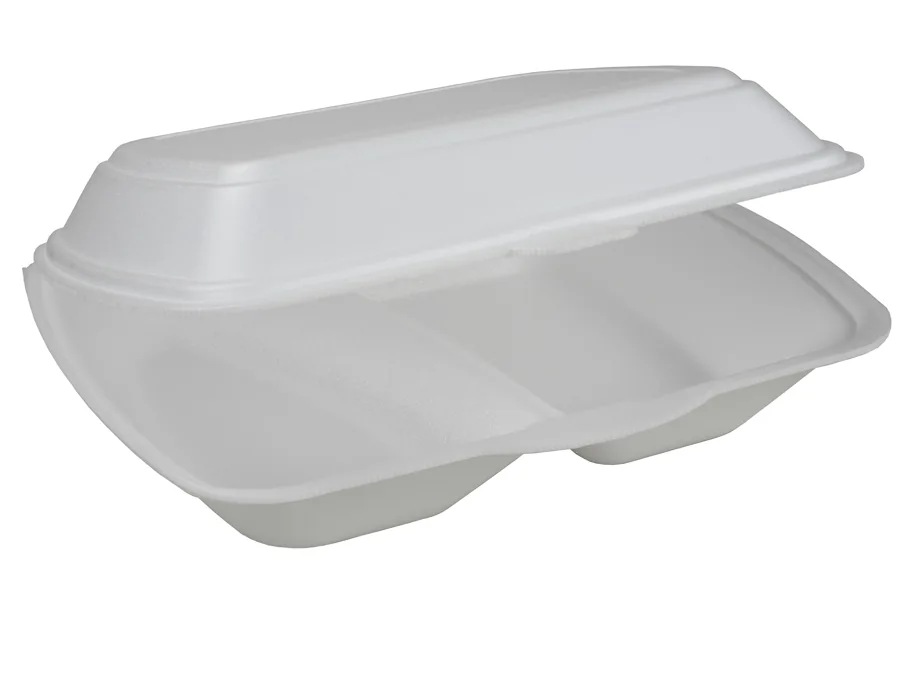 Take Away Menübox, aus XPS, weiss, 2-teilig, mit Deckel