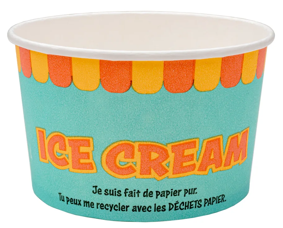Glacebecher aus Karton, bedruckt, 260ml