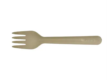 Bio Einweggeschirr Gabel aus Karton, braun, 16.5 cm
