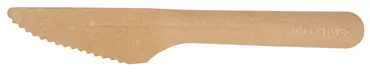 Bio Einweggeschirr Messer aus Karton, braun, 16.5 cm
