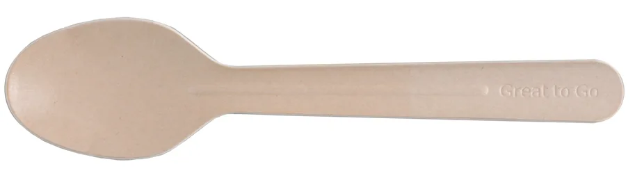 Bio Einweggeschirr Löffel aus Karton, braun, 16.5 cm