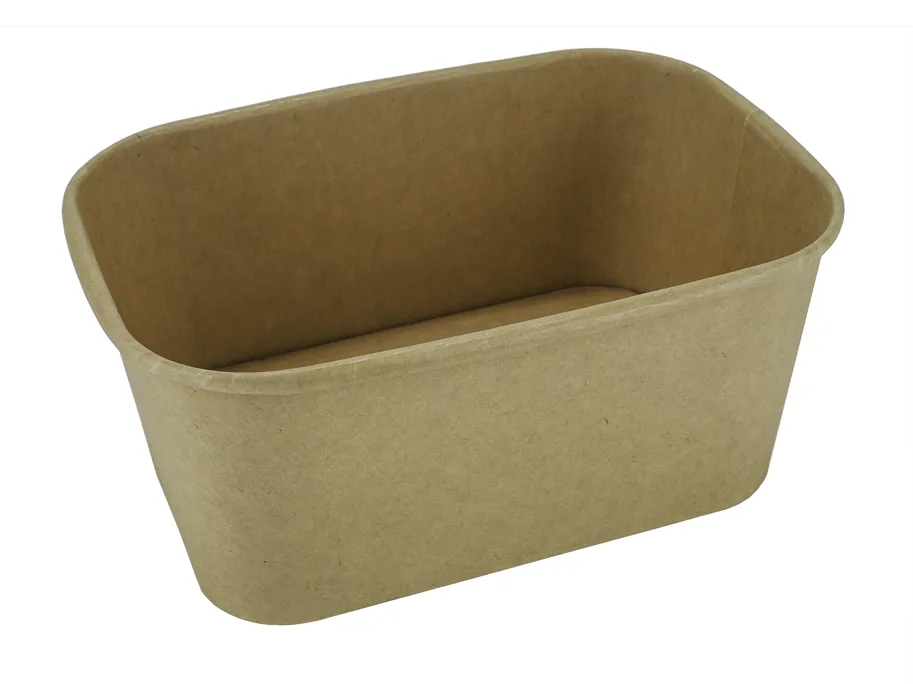 Take Away Rechteckschale aus Karton, 1000ml