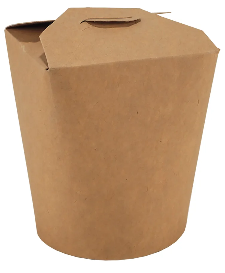 Nudel-Box aus Karton, braun, 550 ml