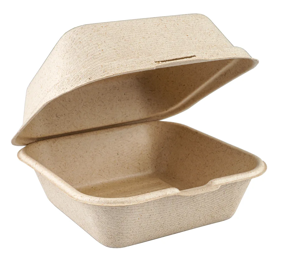 Box à hamburger en GoldenFibre, beige, 15 x 16 x 8 cm